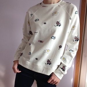 New without tags white sweater cute emojis